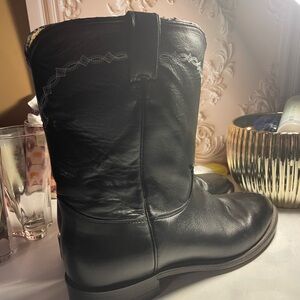 Justin Boots Men's Black Leather Boots
